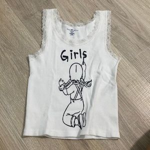 Brandt Melville white graphic tank top